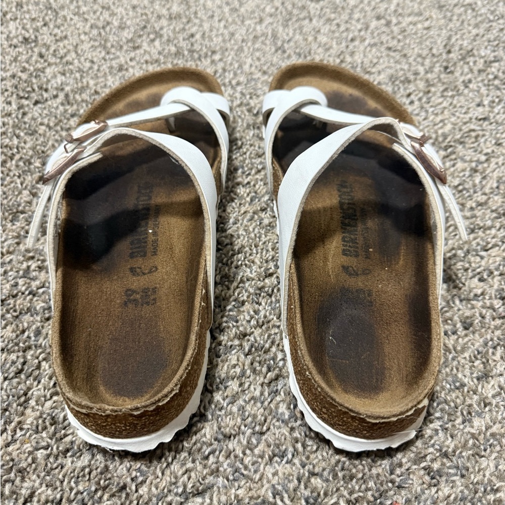 Birkenstock White Double Strap Sandals - Picture 3 of 6